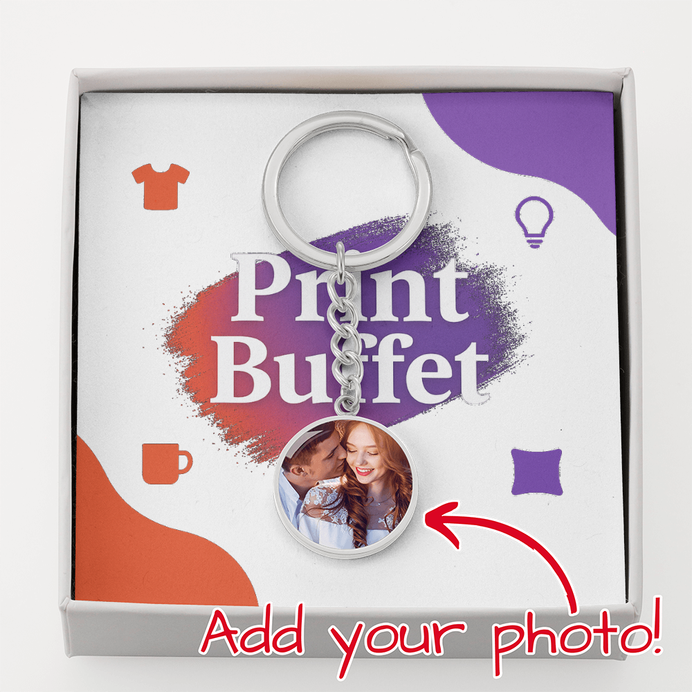Circle Photo Keychain