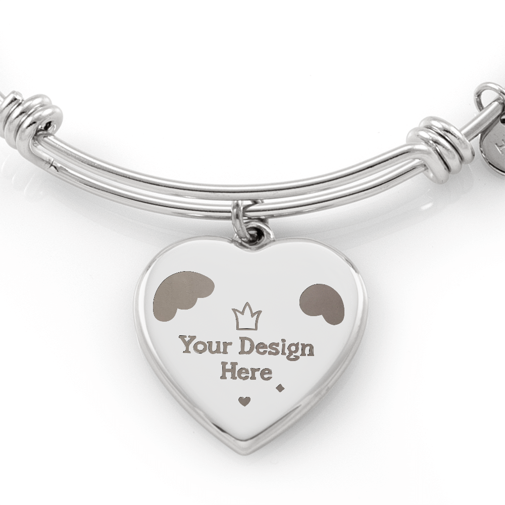 Heart Bangle with Engraving