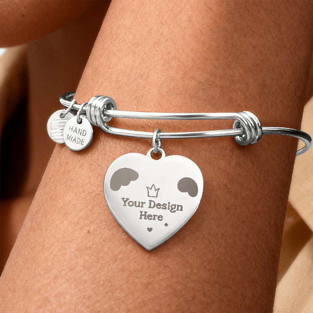 Heart Bangle with Engraving