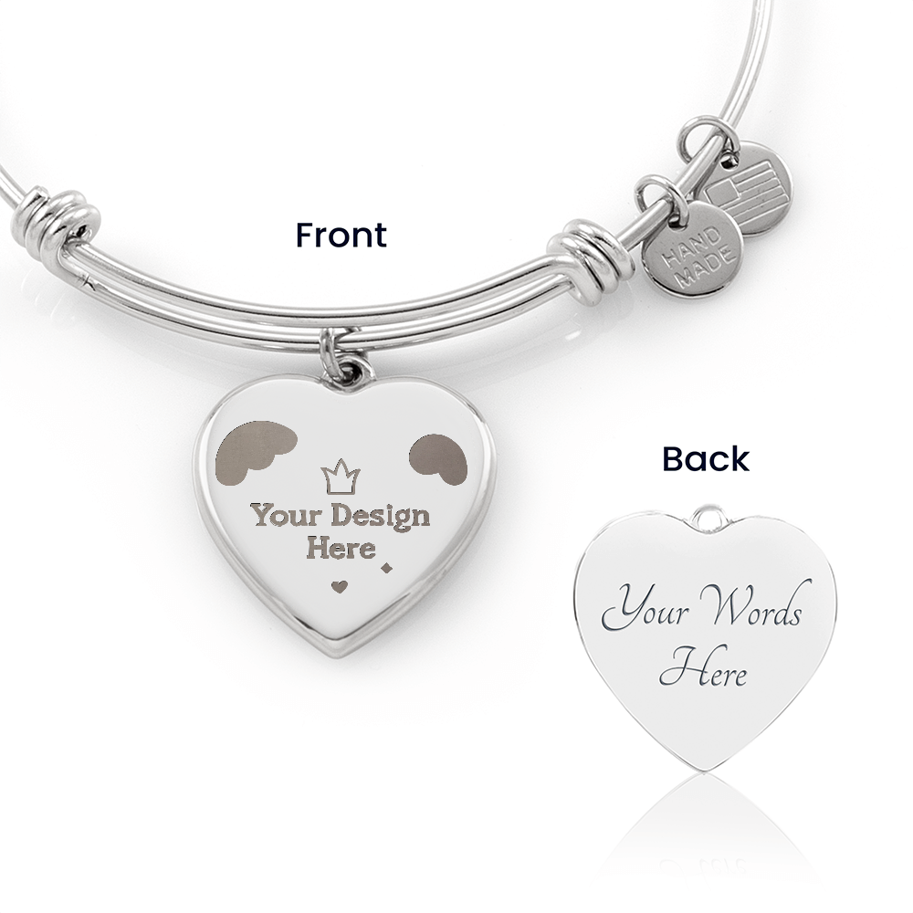 Heart Bangle with Engraving