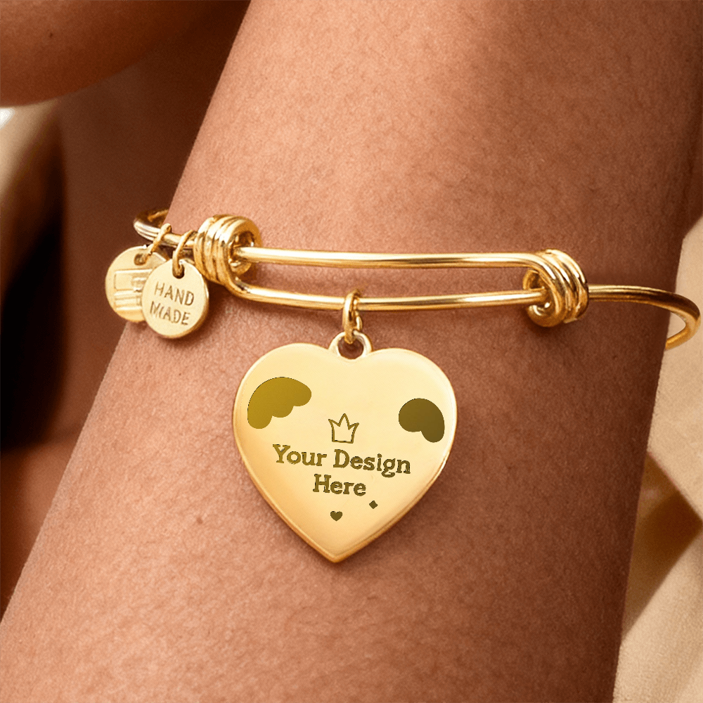 Heart Bangle with Engraving