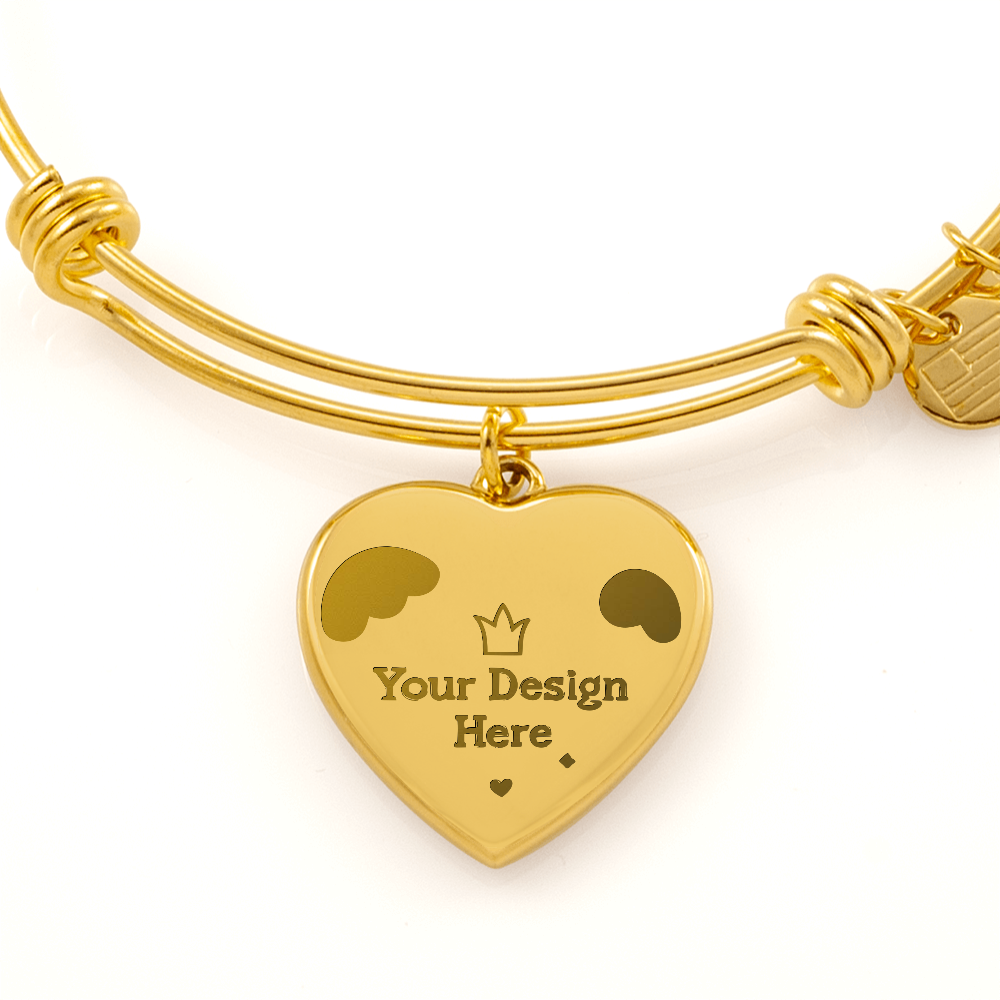 Heart Bangle with Engraving