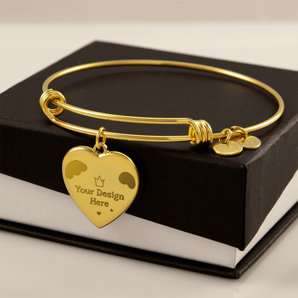 Heart Bangle with Engraving