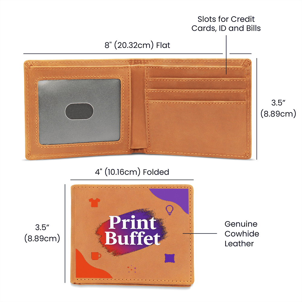 Graphic Leather Wallet - PrintBuffet