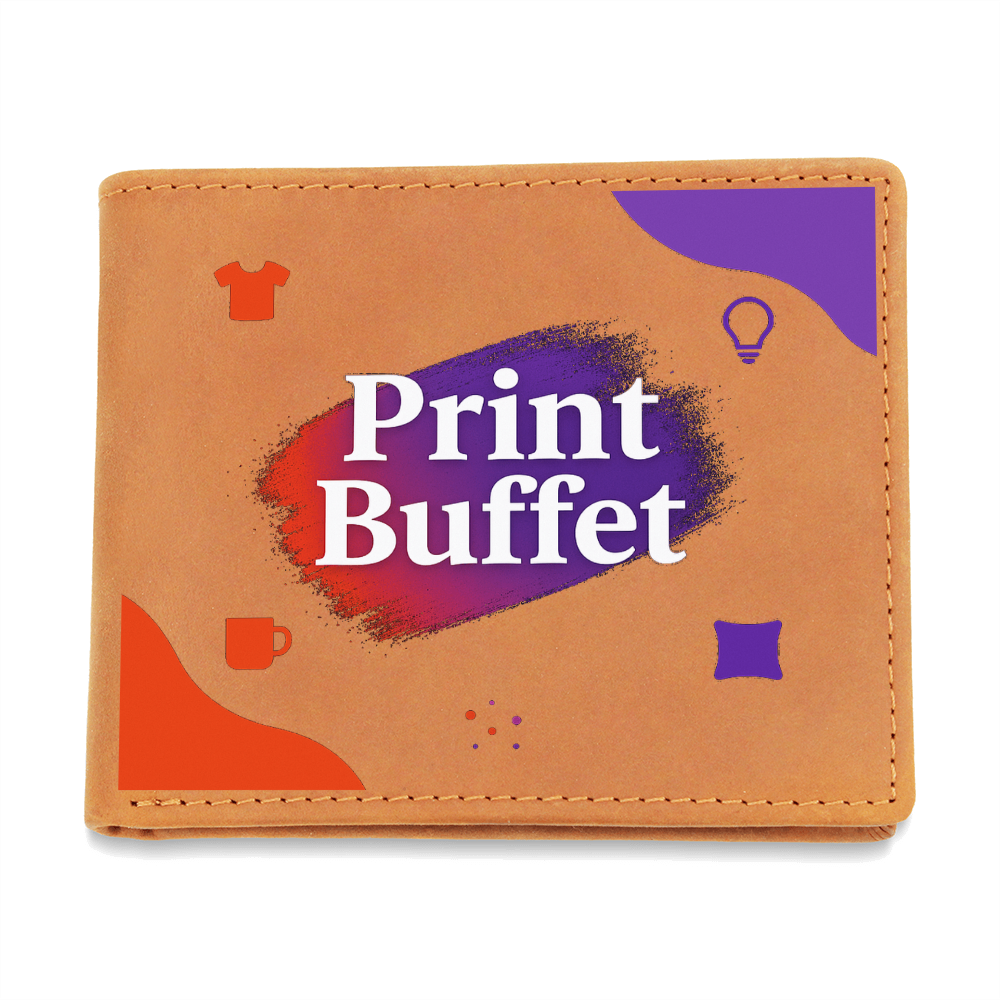 Graphic Leather Wallet - PrintBuffet