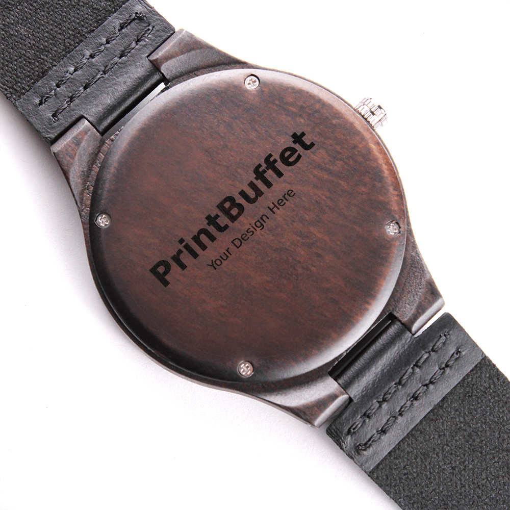 Engraved Wooden Watch - PrintBuffet