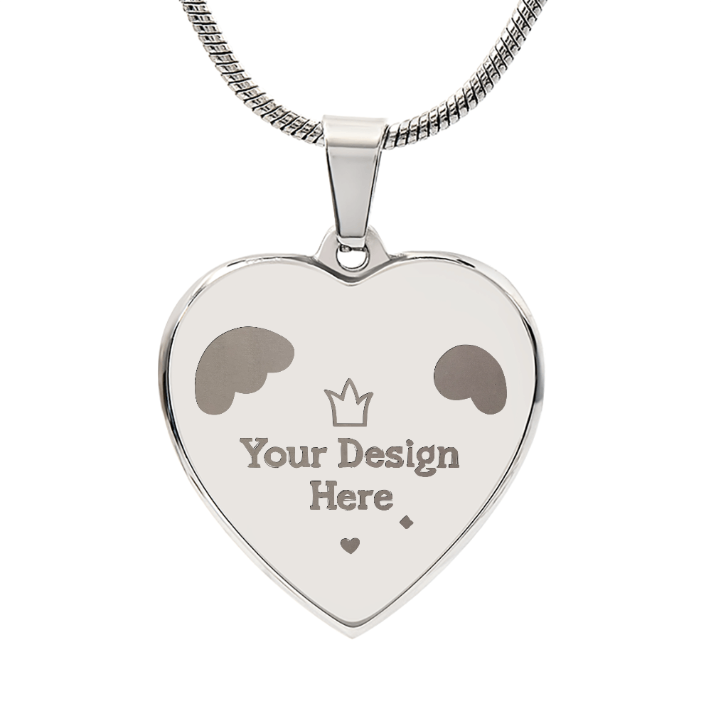 Engraved Heart Necklace - PrintBuffet