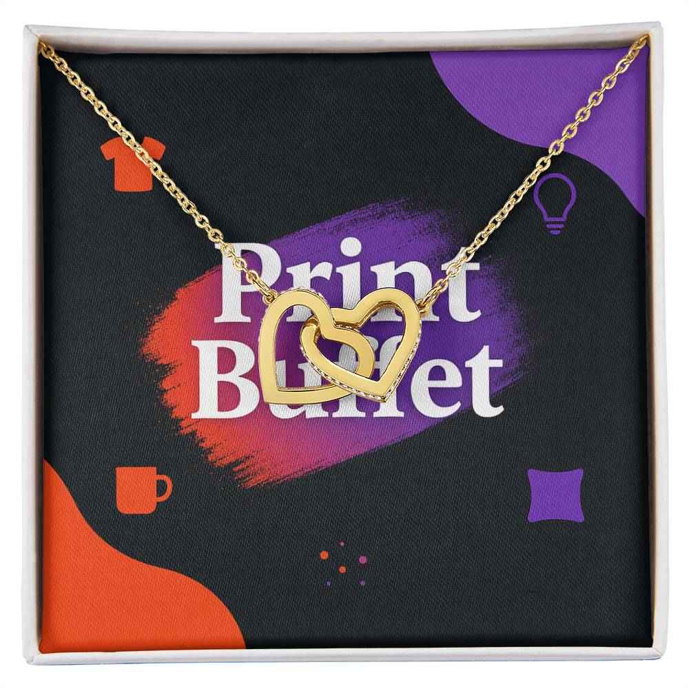 Interlocking Hearts Necklace - PrintBuffet