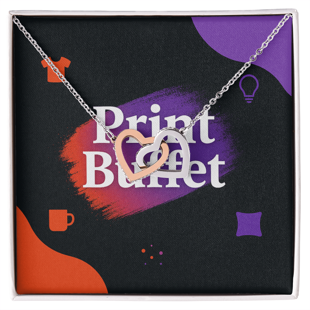 Interlocking Hearts Necklace - PrintBuffet