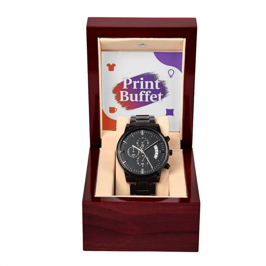 Black Chronograph Watch