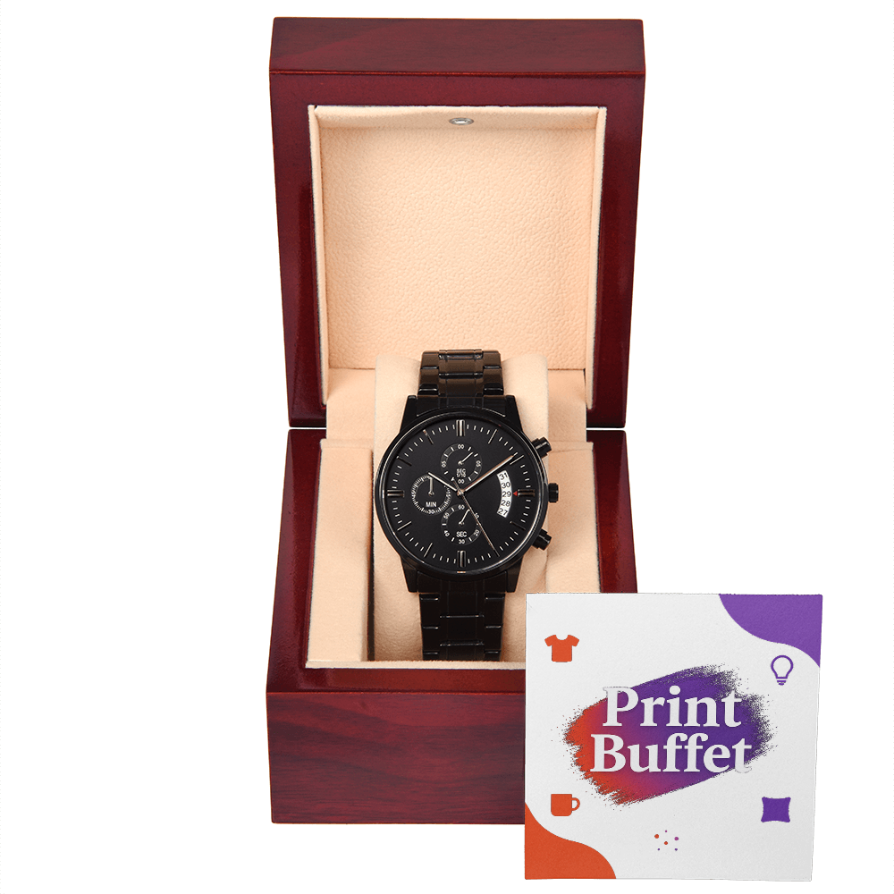 Black Chronograph Watch