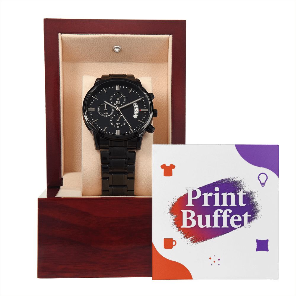 Black Chronograph Watch