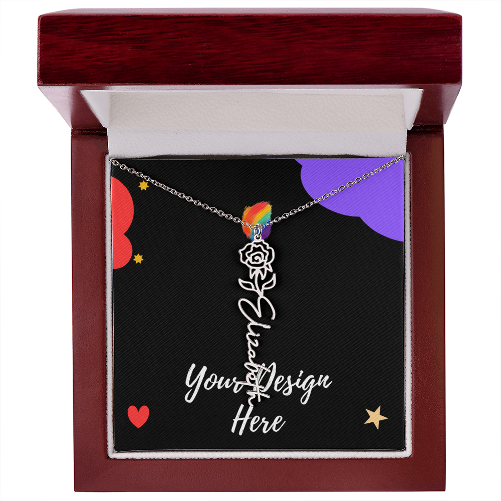 Flower Name Necklace