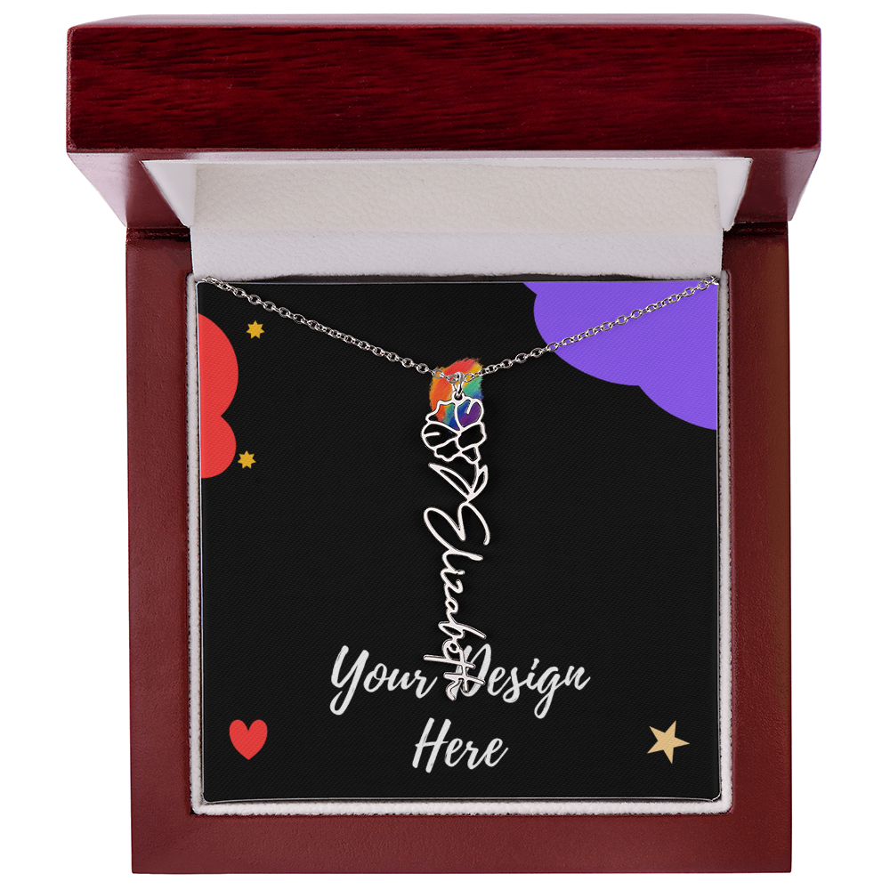 Flower Name Necklace