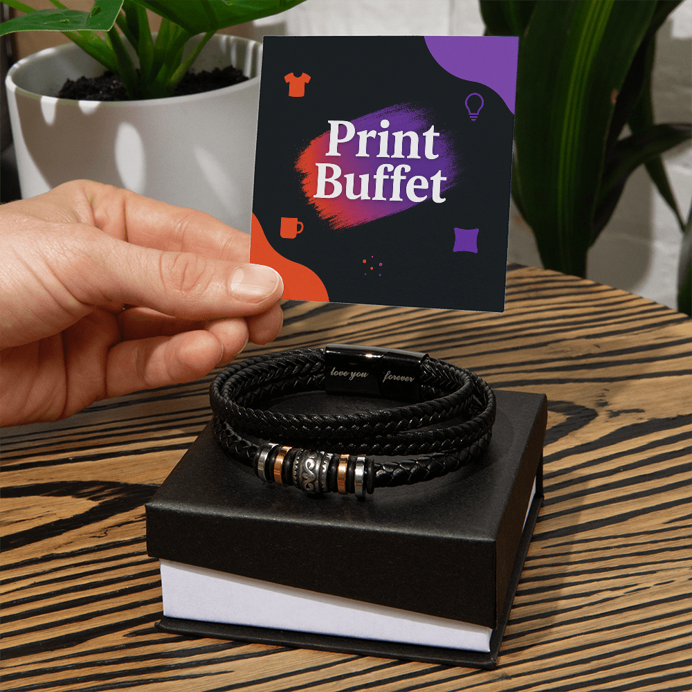 Men's "Love You Forever" Bracelet - PrintBuffet
