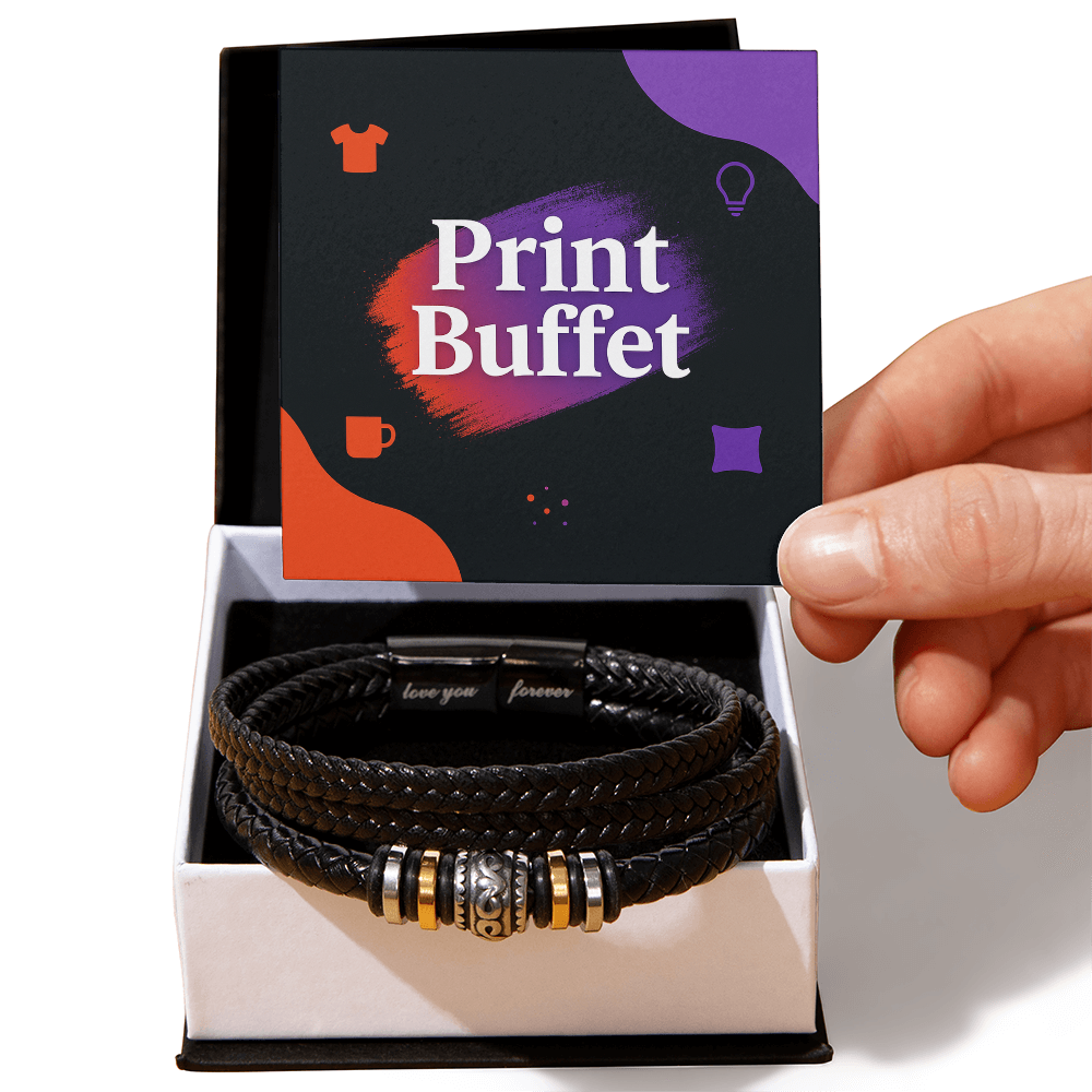 Men's "Love You Forever" Bracelet - PrintBuffet