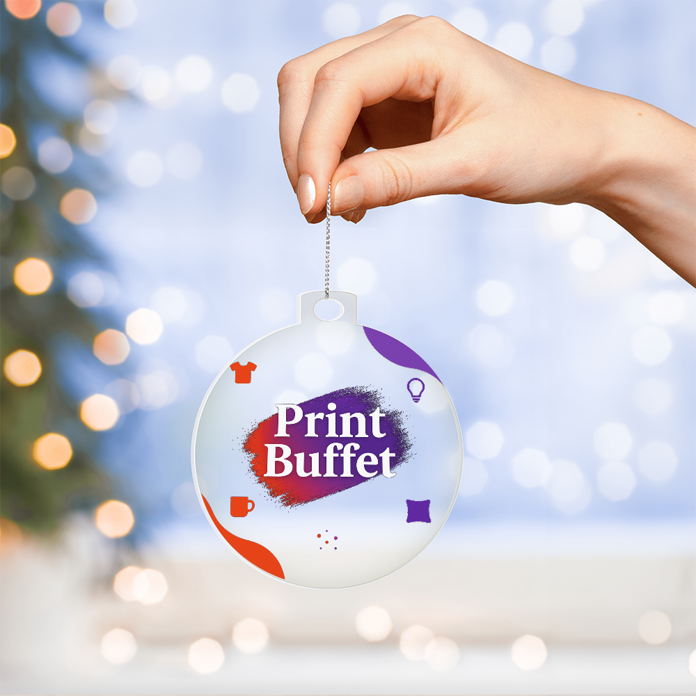 Personalized Acrylic Ornament - PrintBuffet