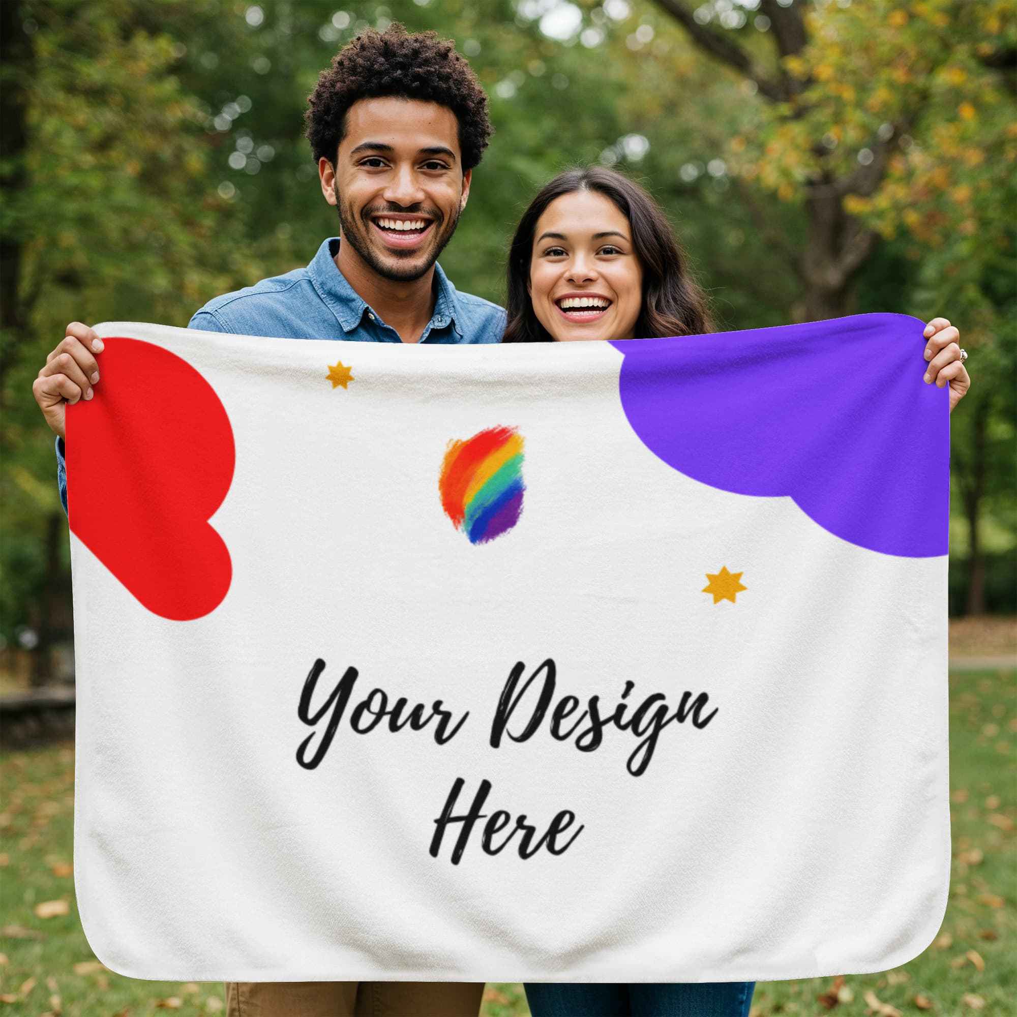 Landscape Design Sherpa Fleece Blanket