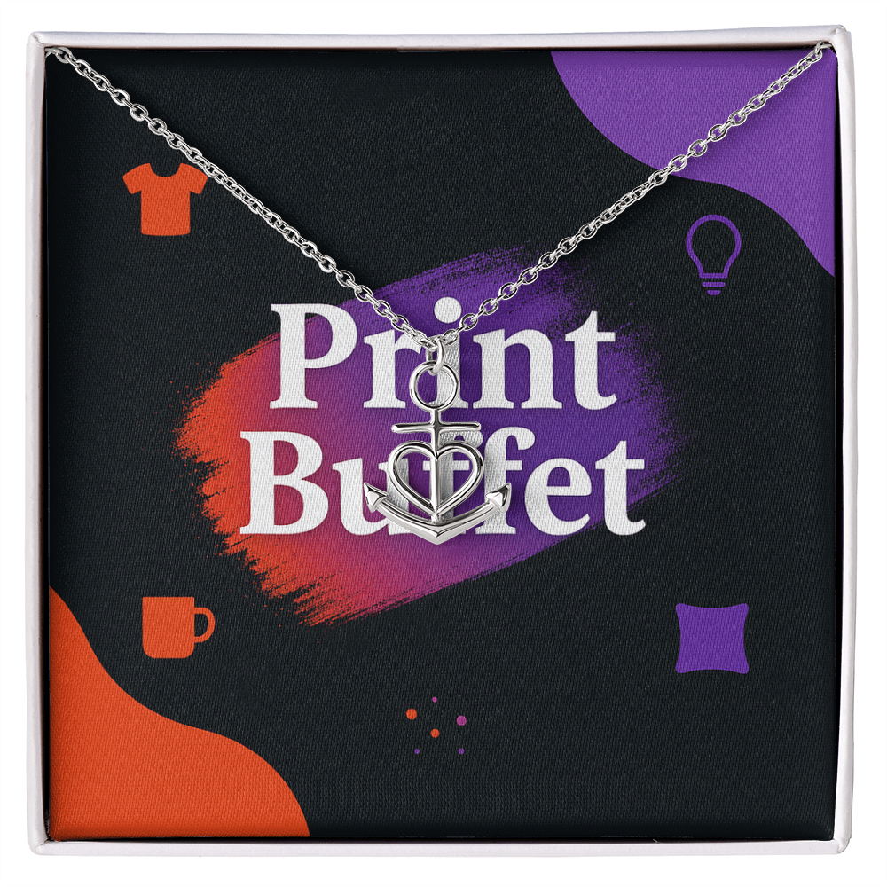 Anchor Pendant Necklace - PrintBuffet