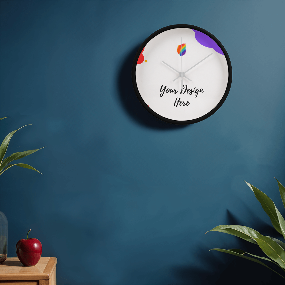 Wooden Frame Clock - Upload Your Design
