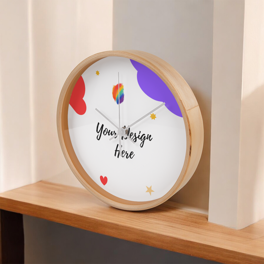 Wooden Frame Clock - Upload Your Design