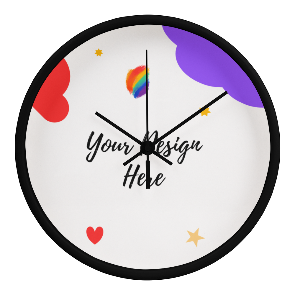 Wooden Frame Clock - Upload Your Design