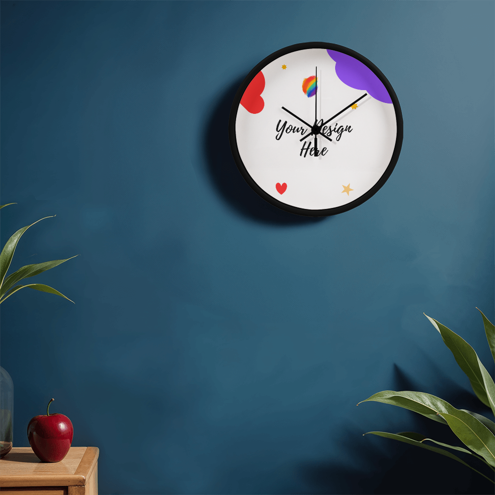 Wooden Frame Clock - Upload Your Design