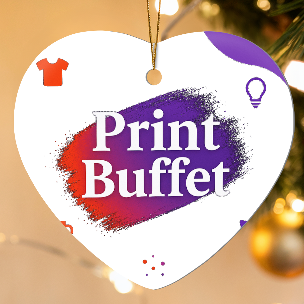 High Gloss Heart Ornament - PrintBuffet
