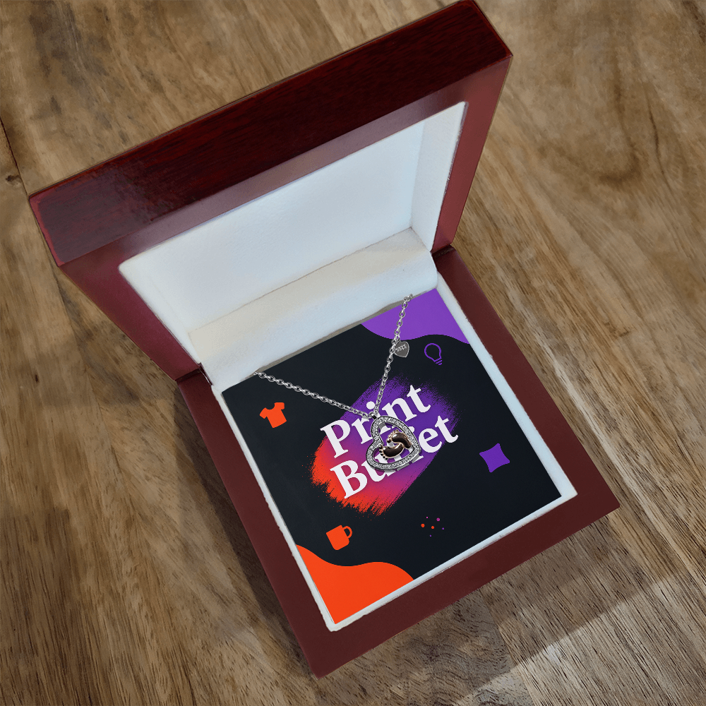 Baby Feet Heart Necklace