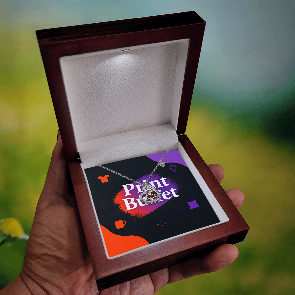 Baby Feet Heart Necklace