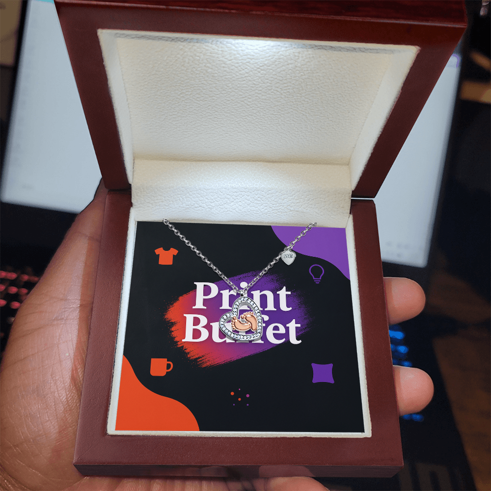 Baby Feet Heart Necklace