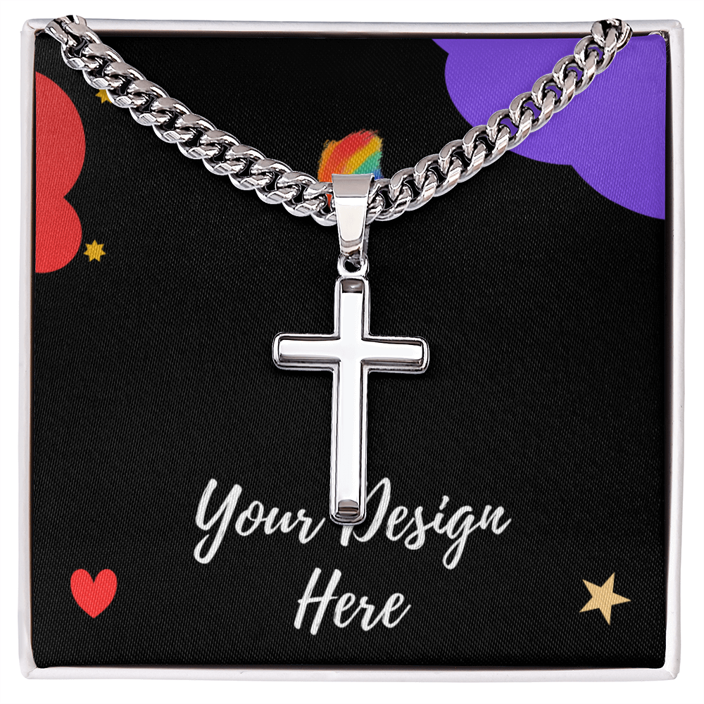 Artisan Cross with Cuban Link Chain