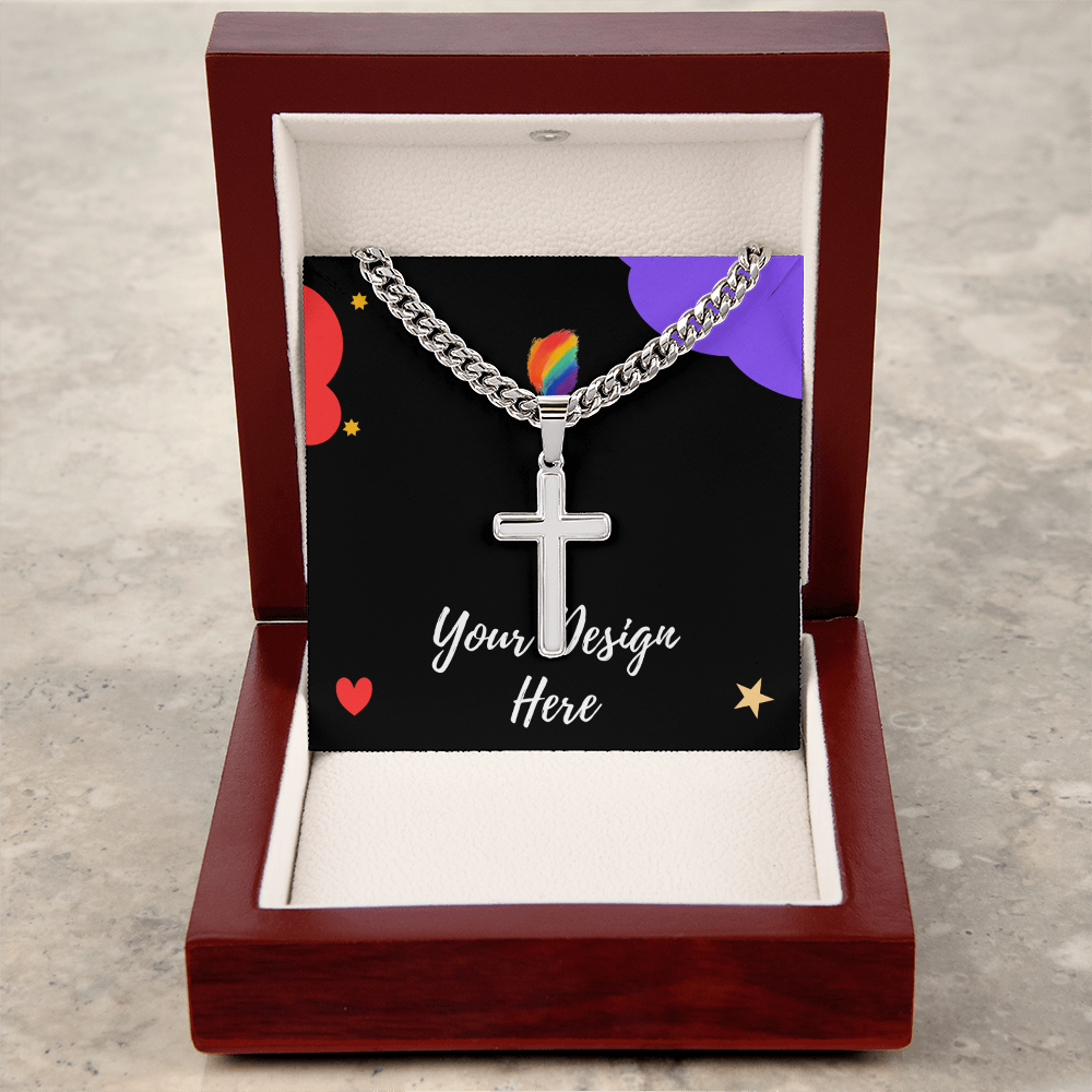 Artisan Cross with Cuban Link Chain