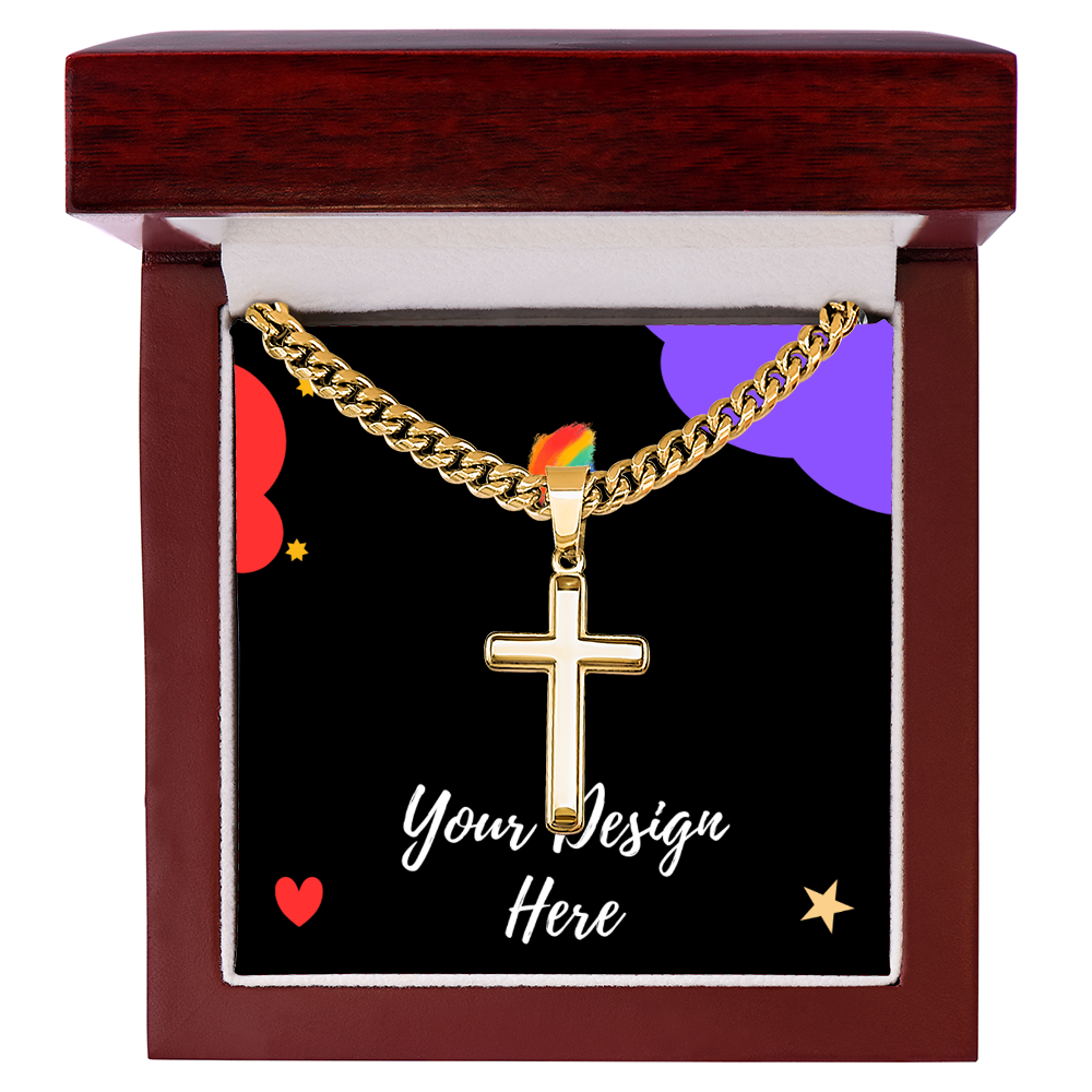 Artisan Cross with Cuban Link Chain