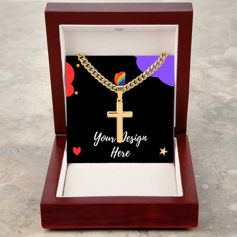 Artisan Cross with Cuban Link Chain