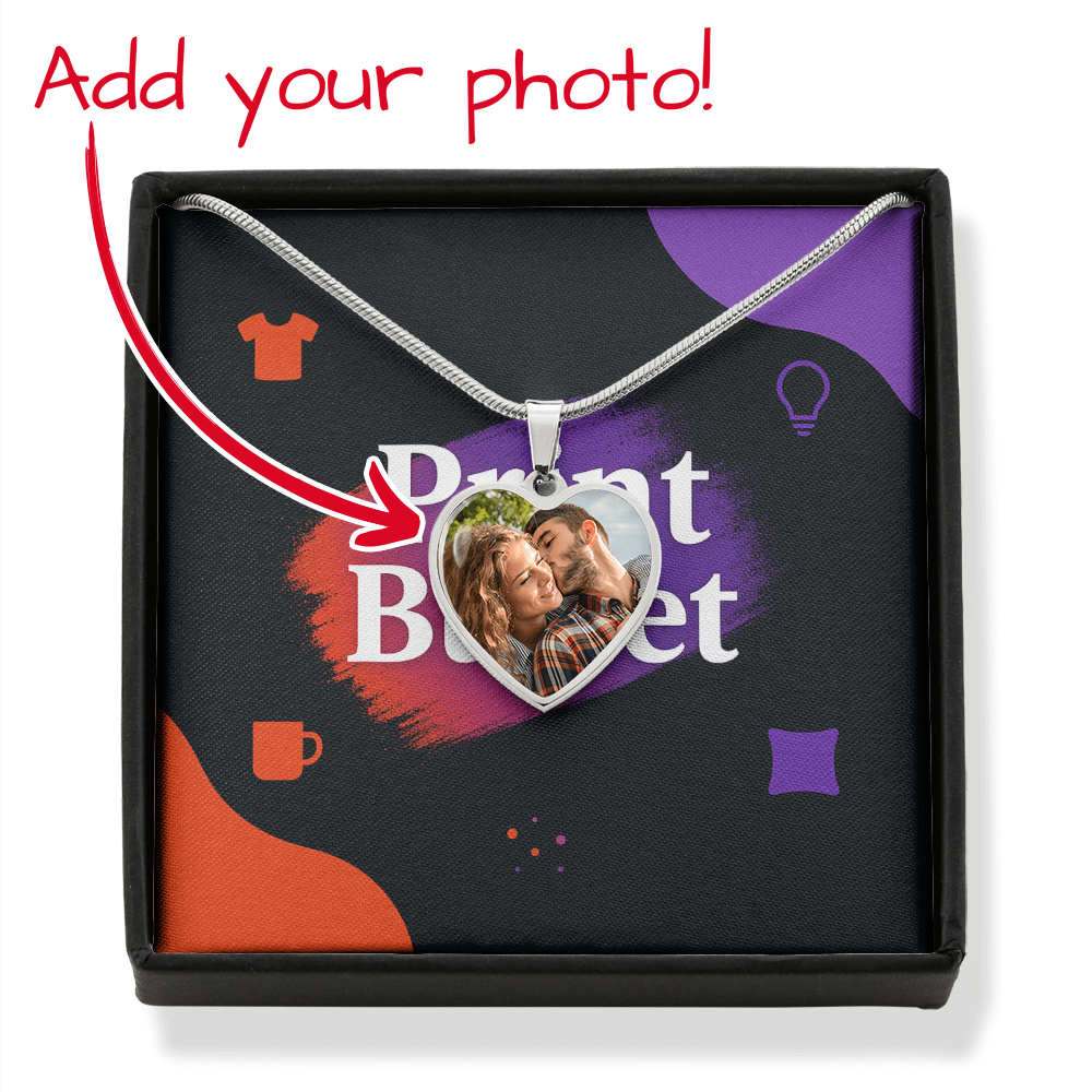 Buyer Upload Heart Necklace - PrintBuffet