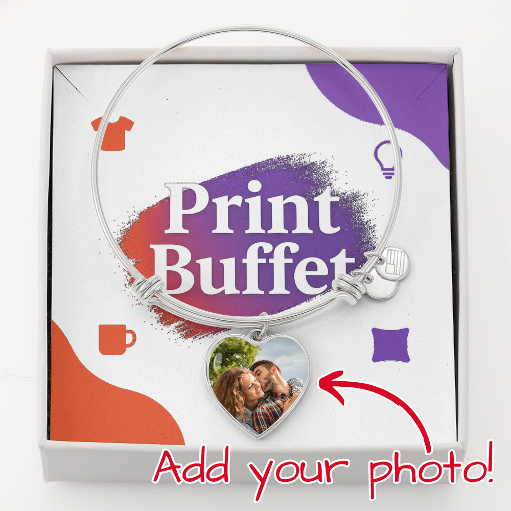 Luxury Heart Bangle - PrintBuffet