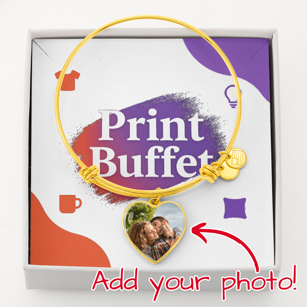 Luxury Heart Bangle - PrintBuffet