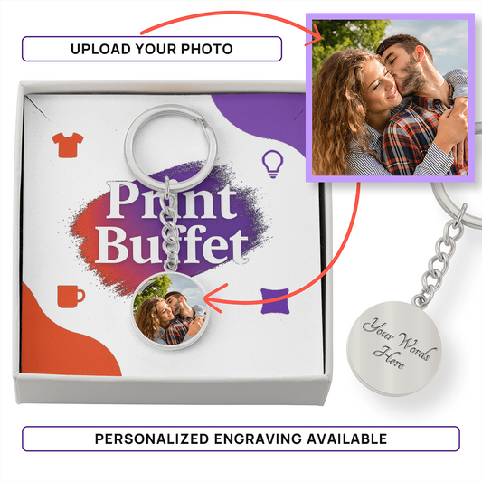 Circle Photo Keychain